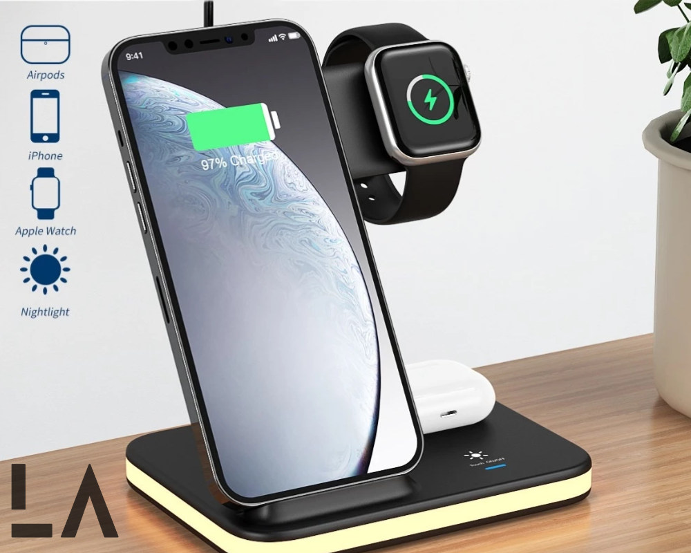 L- Tech  3 em 1 Carregador Rápido Sem Fio