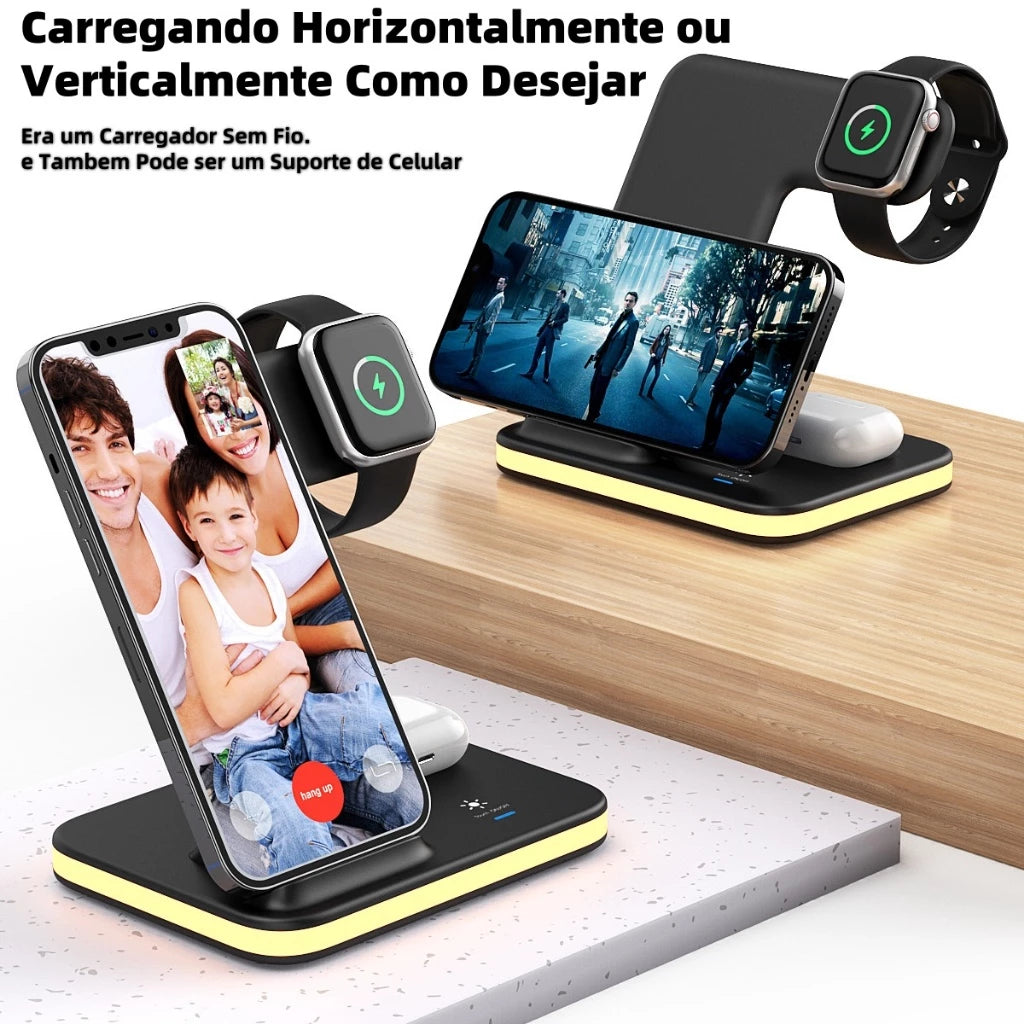 L- Tech  3 em 1 Carregador Rápido Sem Fio